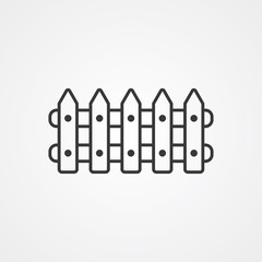 Fence vector icon sign symbol