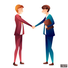 Vector set of a team of people in business suits.