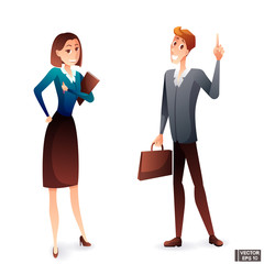 Vector set of team of people in business suits.