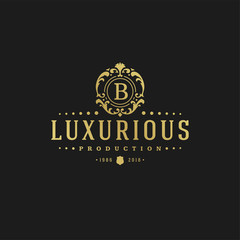 Luxury logo design template vector illustration.