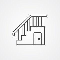 Stair vector icon sign symbol