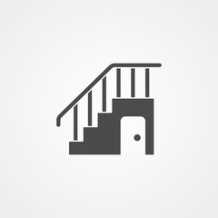 Stair vector icon sign symbol