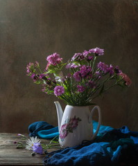 Still life with carnation flowers