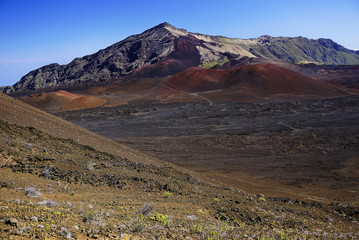 Beautiful moon landscape in Haleakala national park in Hawaii