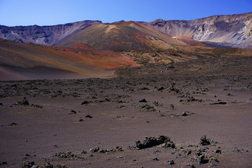 Beautiful moon landscape in Haleakala national park in Hawaii