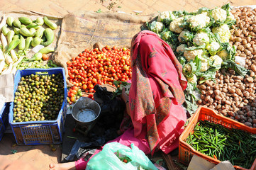 Street vegetable vendor