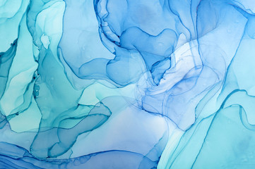  Abstract colorful background, wallpaper. Mixing acrylic paints. Modern art. Marble texture. Alcohol ink colors  translucent