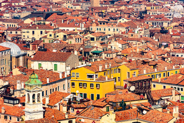 taly, Venice, panorama of the city from the belvedere of the bell tower of San Marco