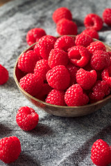 Raw Red Organic Raspberries