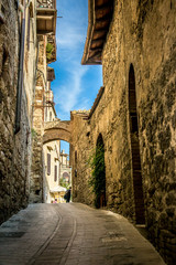 Fototapeta premium Pienza. Streets and towers of Pienza, small medieval town in Tuscany, Italy 