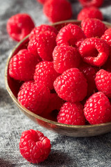 Raw Red Organic Raspberries