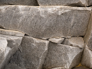 Granite rock with blocky shapes