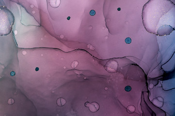  Abstract colorful background, wallpaper. Mixing acrylic paints. Modern art. Marble texture. Alcohol ink colors  translucent