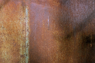 Old rusty steel metal sheet cover surface texture close up