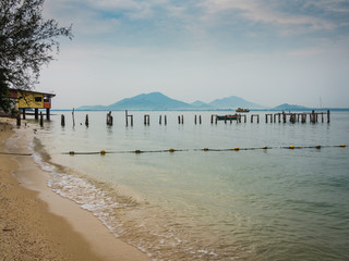 Beautiful Landscape with fisher boats in Thailand