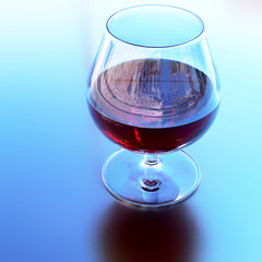 Cognac in a glass