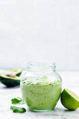 Greek yogurt avocado cilantro lime dressing