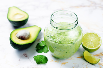 Greek yogurt avocado cilantro lime dressing