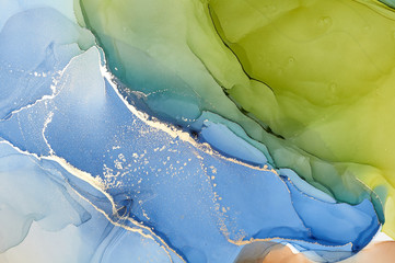  Abstract colorful background, wallpaper. Mixing acrylic paints. Modern art. Marble texture. Alcohol ink colors  translucent