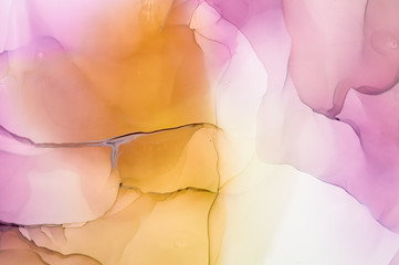  Abstract colorful background, wallpaper. Mixing acrylic paints. Modern art. Marble texture. Alcohol ink colors  translucent