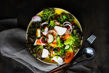 Organic vegetable salad