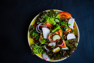 Organic vegetable salad