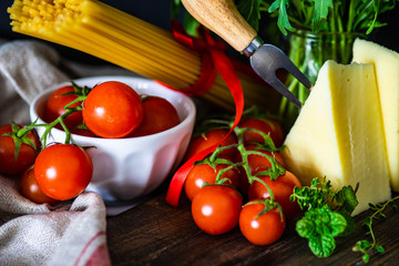 Italian pasta ingredients