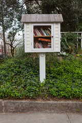 The library shelf of the neighborhood