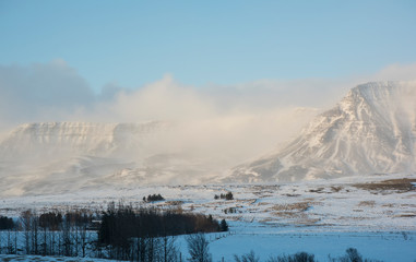 Sun Cloud and Storm in Iceland