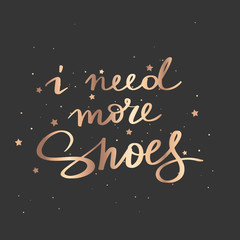 Vector hand drawn lettering phrase. Motivation and inspiration gold quote