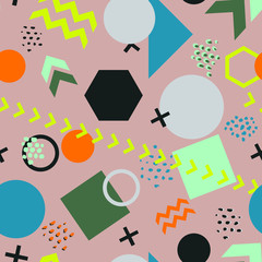 Colorful trendy seamless pattern