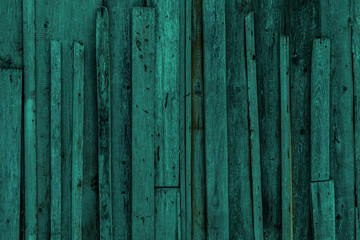 background texture wooden wall without paint blue green
