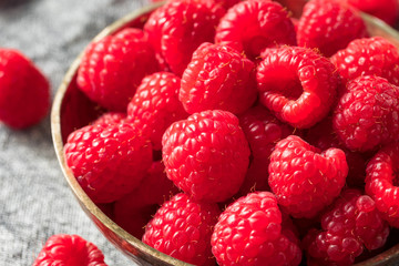 Raw Red Organic Raspberries
