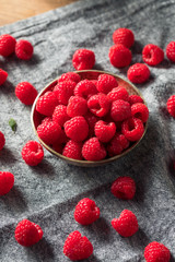 Raw Red Organic Raspberries