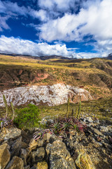 Fototapeta na wymiar View of the gorge with salt baths