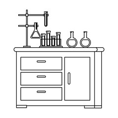 laboratory drawer isolated icon