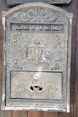 old iron mailbox with inscription Letter