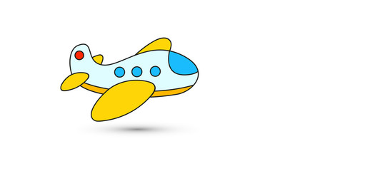 aeroplanino, aereo, volare, icona, stilizzato, 