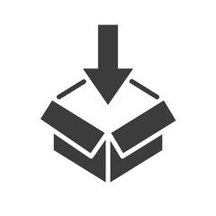 Box arrow vector icon in modern flat style isolated. Symbol Box arrow is good for your web design.