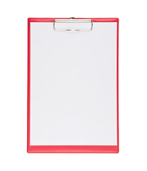 Red Clipboard Isolated