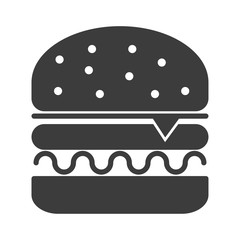 Hamburger vector icon in modern flat style isolated. Hamburger can support is good for your web design.