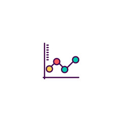 graph icon line design. Business icon vector design