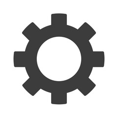 Gear vector icon in modern flat style isolated. Gear can support is good for your web design.