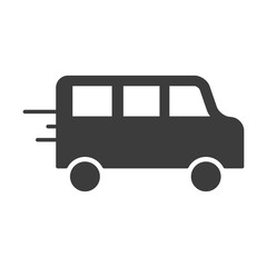 Bus vector icon in modern flat style isolated. Bus can support is good for your web design.