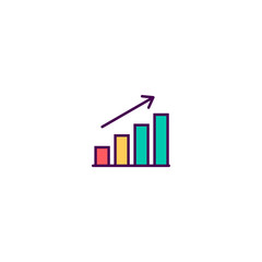 graph icon line design. Business icon vector design