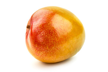 Juicy ripe Mango fruit, close-up, isolated on white background