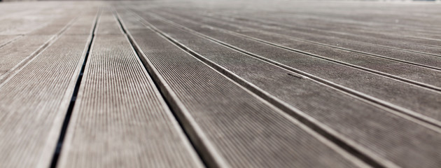 Shallow depth of Field - low angle wooden floor
