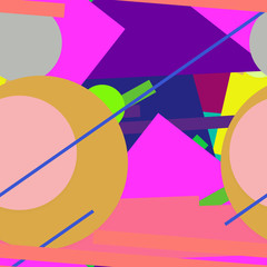 Flat material design - Creative vector trend seamless