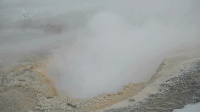 Geyser in winter