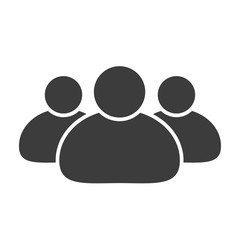 People vector icon in modern flat style isolated. People can support is good for your web design.